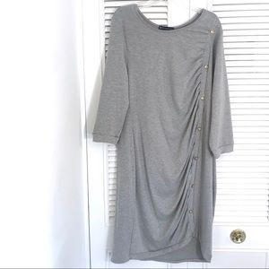 Fashion to Figure - Heather Grey Ruched Dress!